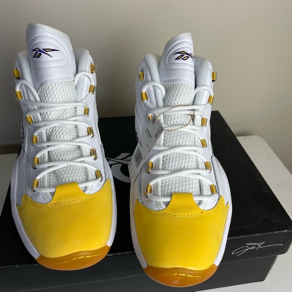 🔥New Reebok Question Mid "Yellow Toe". Brand new, original box. Iverson shoe! - Picture 7 of 10